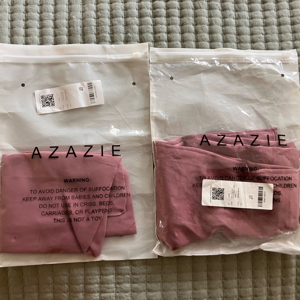 Azazie Vintage Mauve - Chiffon and Satin Shawl (2!)